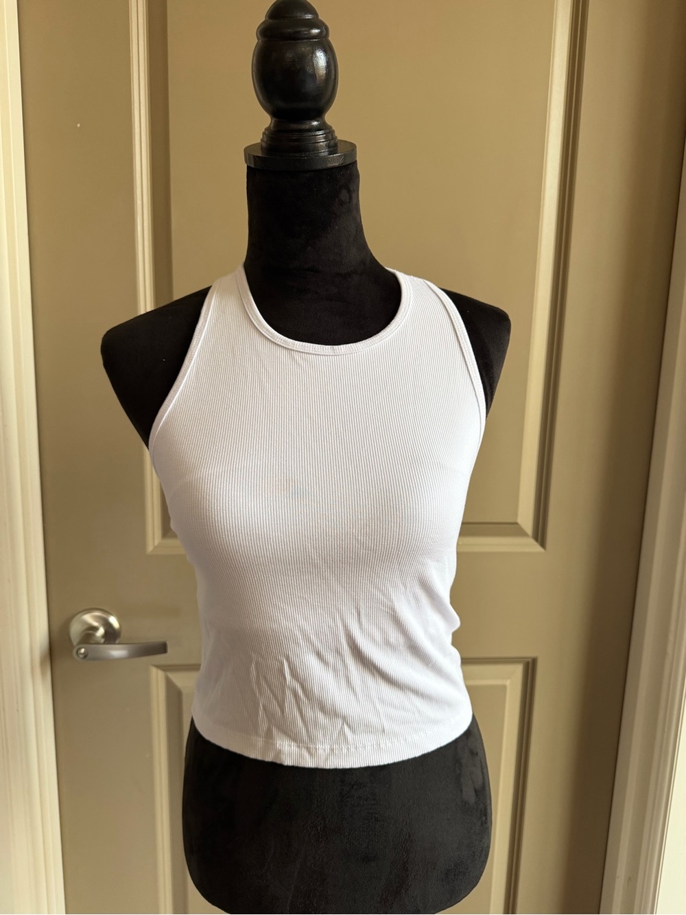 Classic White Ribbed Tank Top - Women's